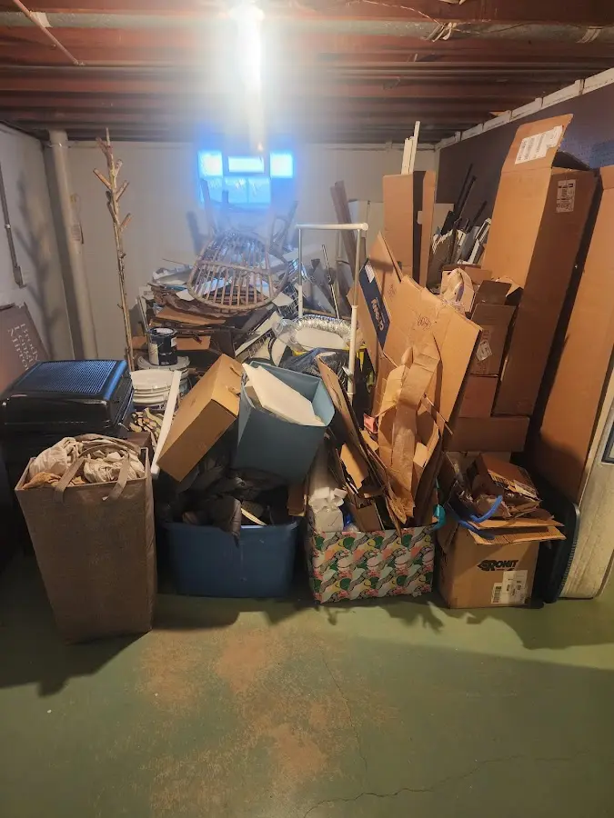 Roll-off dumpster container at job site for Concrete Dumpster Rental in Philadelphia